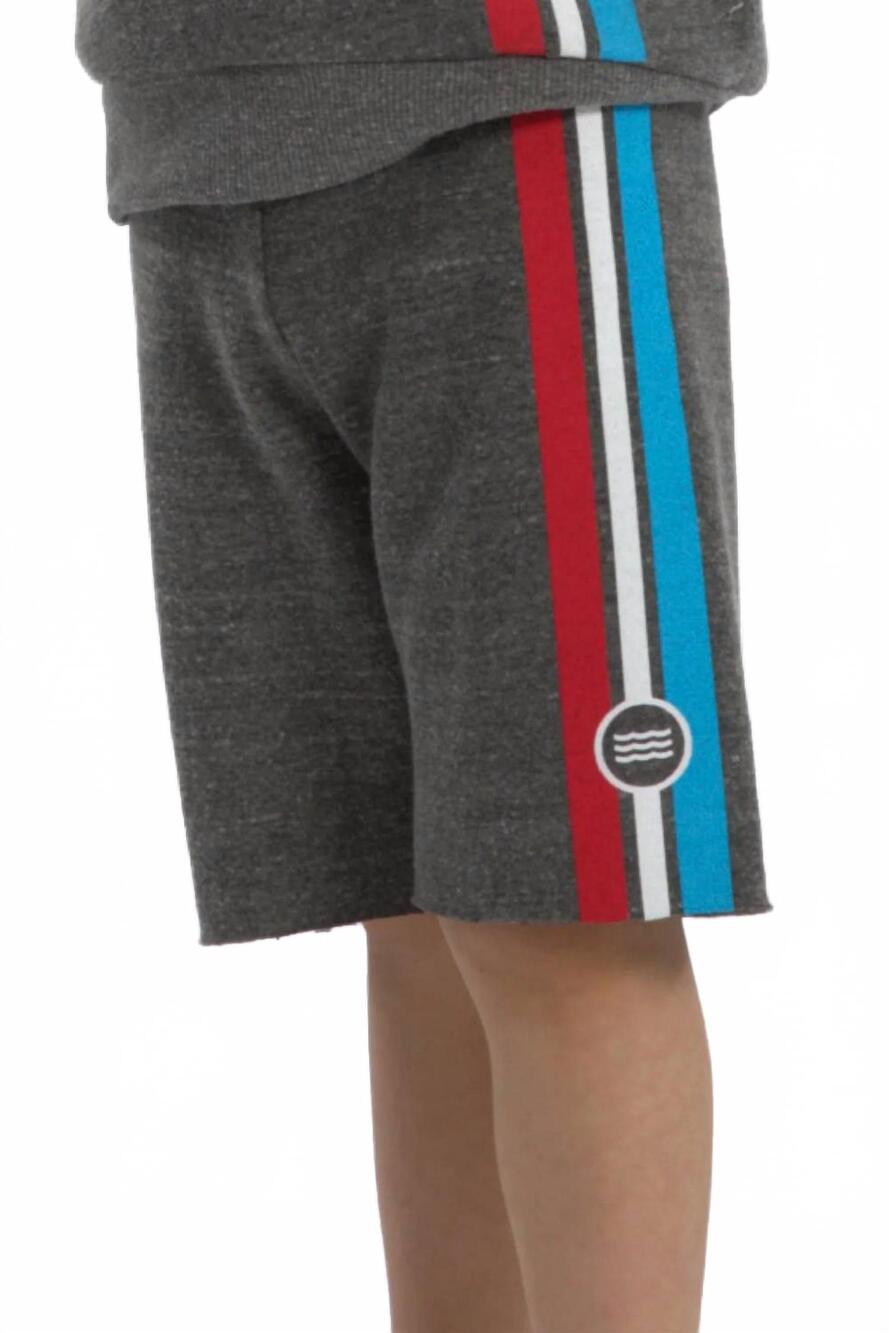NEW SOL ANGELES kid's classic striped shorts in gray
